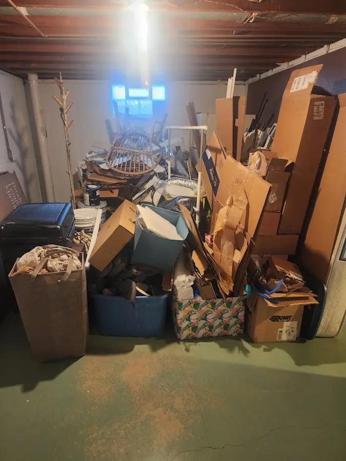 Roll-off dumpster container at job site for 15 Yard Dumpster Rental in Cincinnati